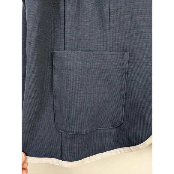 Lands End Knit Blazer Navy with Gray Trim Tailored Plus Size16 - Picture 3 of 13